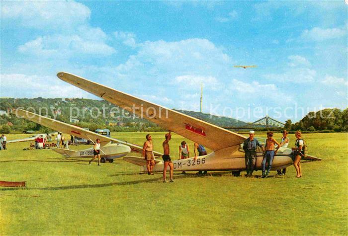 Segelflug Gliding Vol-Voile Vuolo-a-Vela Volo-a-Vela-- Dresden Segelfluggelaende