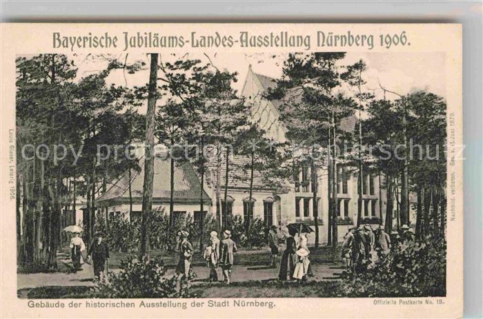 Ausstellung Bayr Landes Nuernberg 1906 Gebäude Stadt Nürnberg Offizielle Postk
