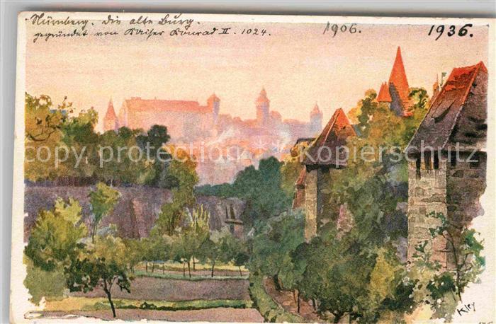 Kley Nuernberg Blick vom Spittlertorgraben Bayerische Landesausstellung