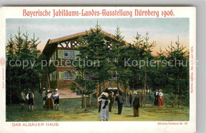 Ausstellung Bayr Landes Nuernberg 1906 Allgäuer Haus