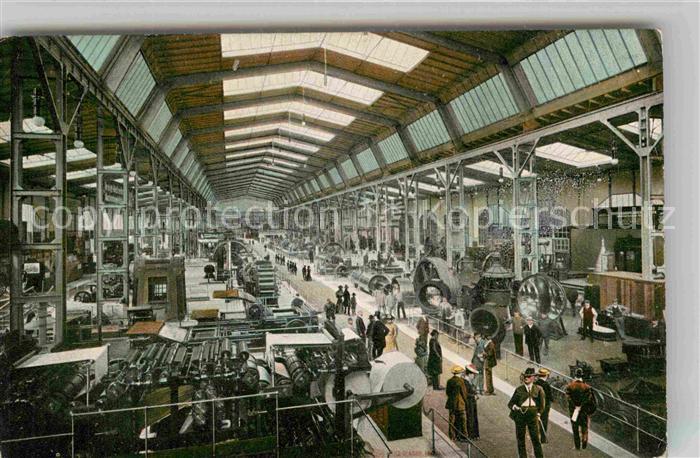 Ausstellung Bayr Landes Nuernberg 1906 Inneres Maschinenhalle