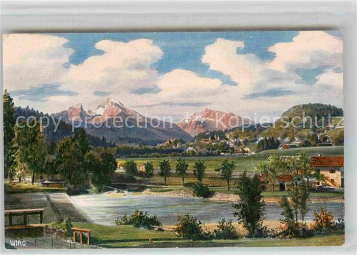 Verlag WIRO Wiedemann Nr. 2391 A Berchtesgaden vom Salzbergwek aus