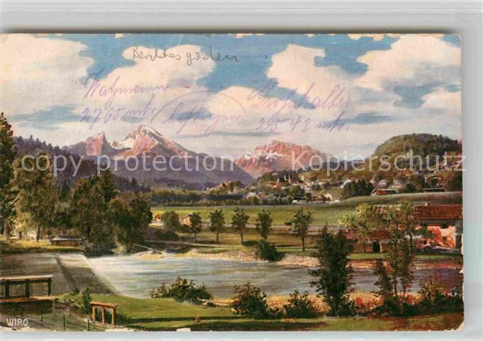 Verlag WIRO Wiedemann Nr. 2391 B Berchtesgaden vom Salzbergwek aus