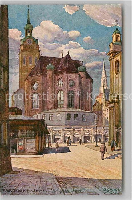 Wagner Richard Kuenstler Muenchen Peterskirche Viktualienmarkt