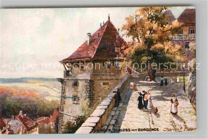 Verlag Tucks Oilette Nr. 645 B Tuebingen Schloss Hohentuebingen Burglinde Charle