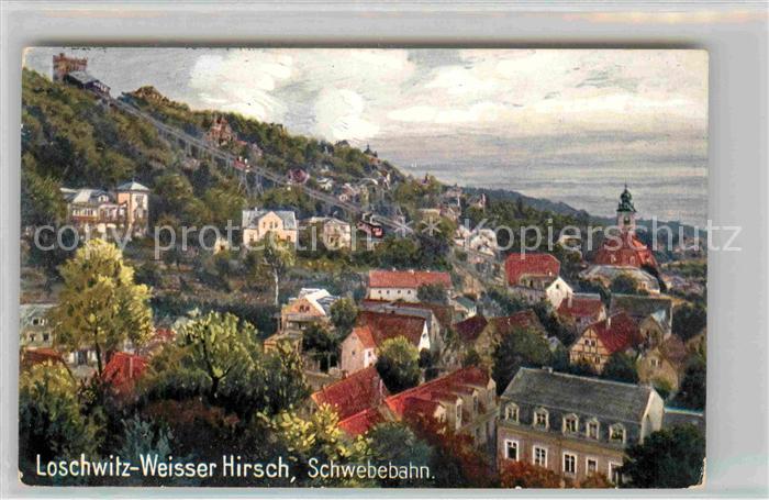 Verlag Wiedemann WIRO Nr. 1832 A Loschwitz Weisser Hirsch Schwebebahn