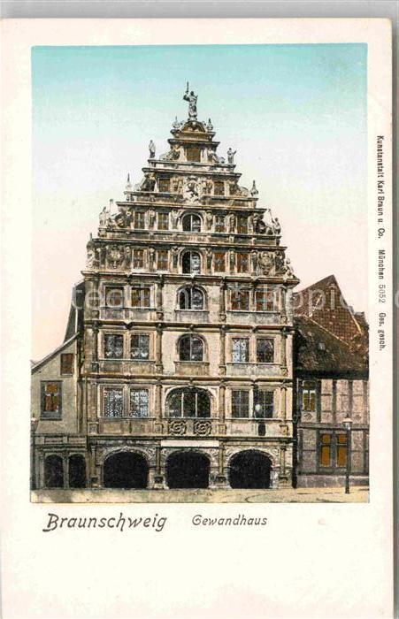 Goldfensterkarte Nr. 5052 Braunschweig Gewandhaus