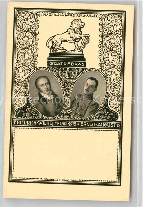 Adel Braunschweig Ernst August Friedrich Wilhelm Denkmal Quatrebras Kriegshilfe