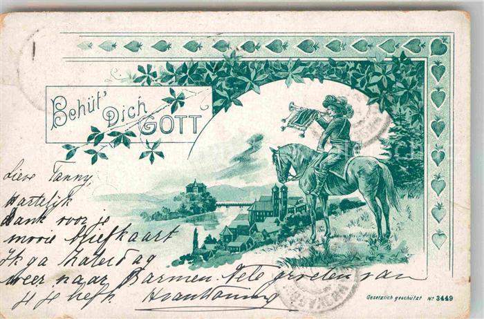 Trompeter Scheffel Bad Saeckingen Litho