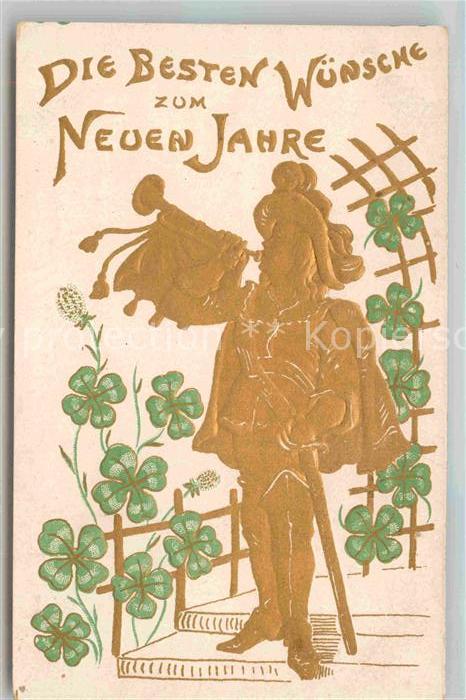 Trompeter Scheffel Neujahr Kleeblatt