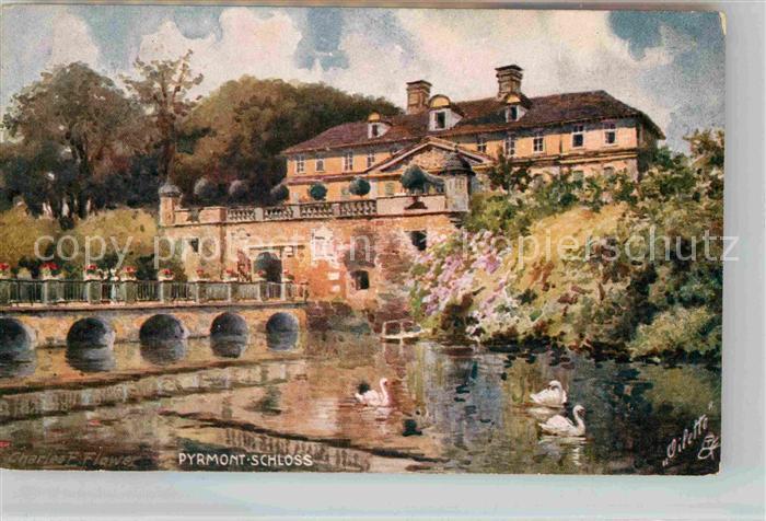 Verlag Tucks Oilette Nr. 697 Pyrmont Schloss Charles E. Flower