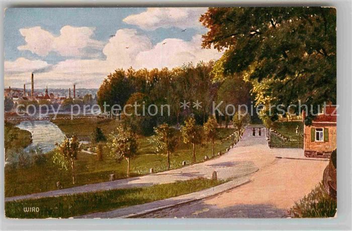 Verlag WIRO Wiedemann Nr. 2680 C Pforzheim Blick vom Kupferhammer