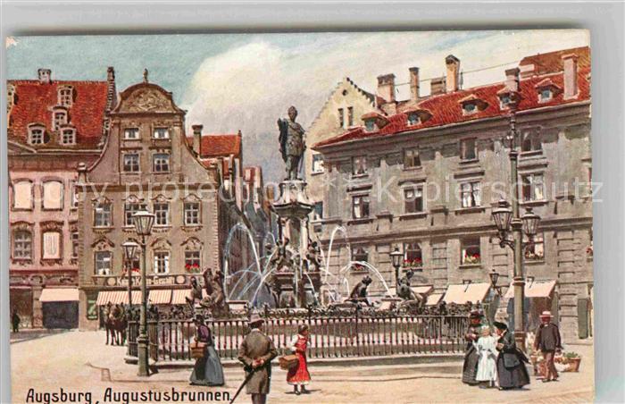 Verlag Wiedemann WIRO Nr. 2150 A Augsburg Augustusbrunnen