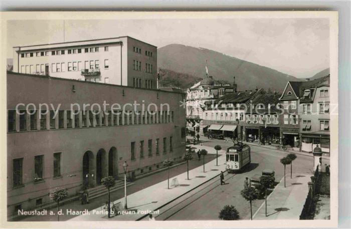 Strassenbahn Neustadt Haardt Postamt Hotel Lamm