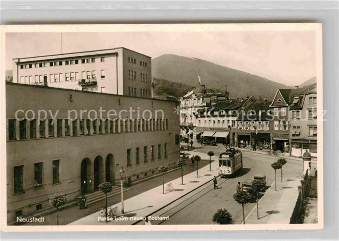 Strassenbahn Neustadt Haardt Postamt Hotel Lamm