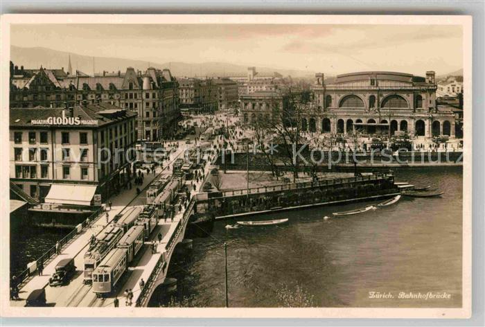 Strassenbahn Zürich Bahnhofbrücke Magazine Globus