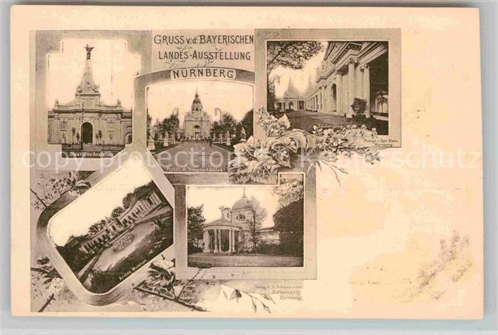 Ausstellung Bayr Landes Nuernberg 1906 Armee-Museum Kunsthalle Portal Hauptgeb