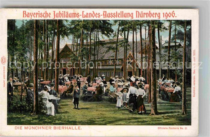 Ausstellung Bayr Landes Nuernberg 1906 Münchner Bierhalle