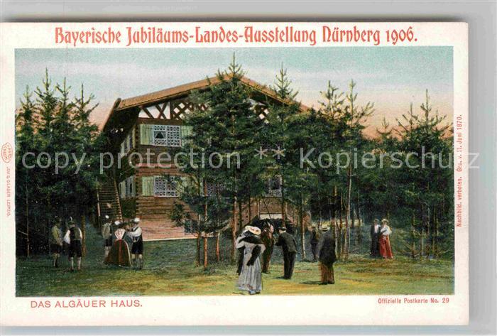 Ausstellung Bayr Landes Nuernberg 1906 Allgäuer Haus
