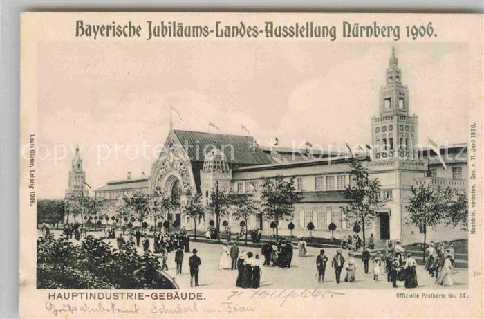 Ausstellung Bayr Landes Nuernberg 1906 Hauptindustrie-Gebäude