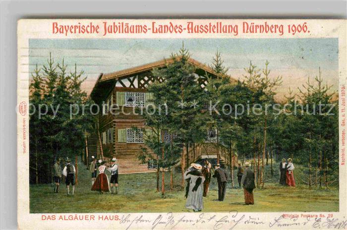 Ausstellung Bayr Landes Nuernberg 1906 Allgäuer Haus