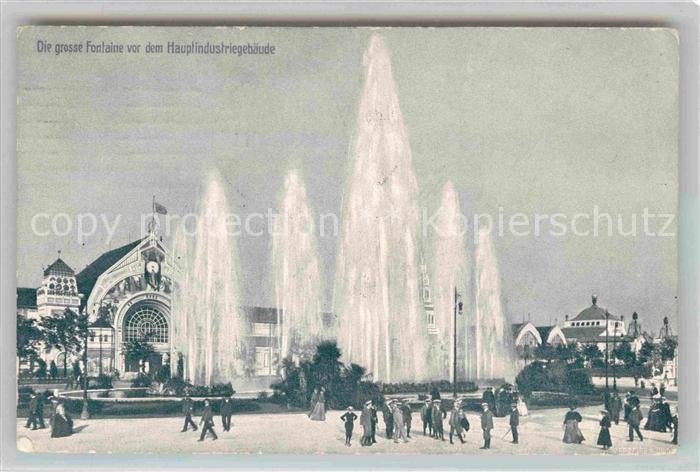 Ausstellung Bayr Landes Nuernberg 1906 Fontaine Huaptindustriegebäude