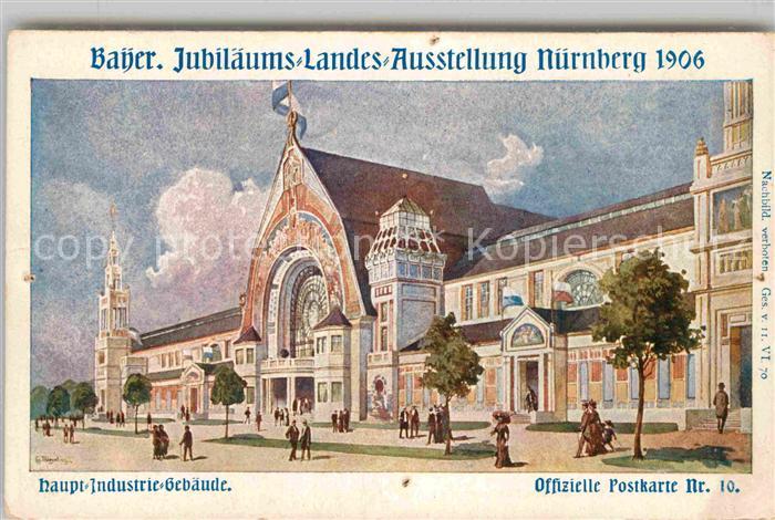 Ausstellung Bayr Landes Nuernberg 1906 Hauptindustriegebäude