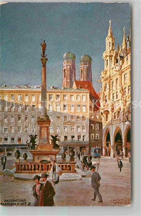 Wagner Richard Kuenstler München Marienplatz