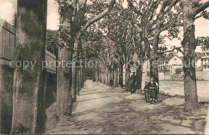 Baden AG Partie an der Limmat