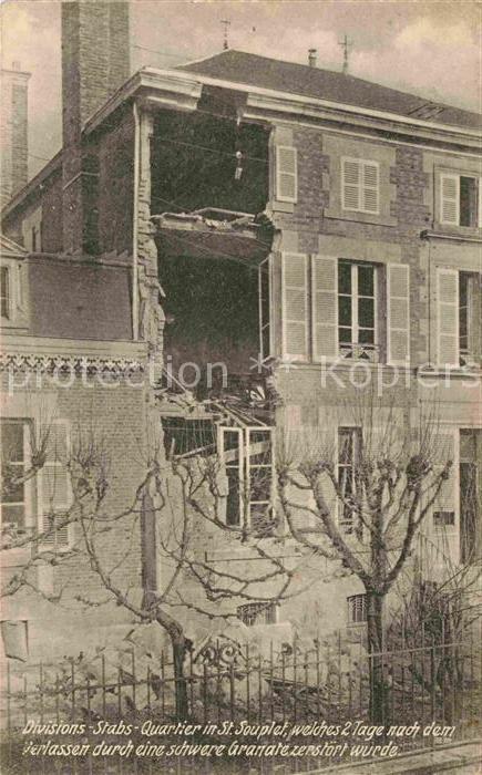 Saint-Souplet Nord Zerstörtes Divisions Quartier