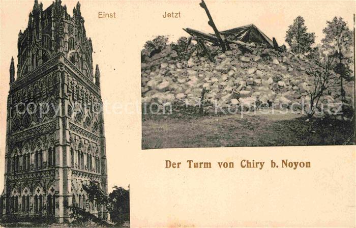 Chiry-Ourscamp Zerstoerte Kirche