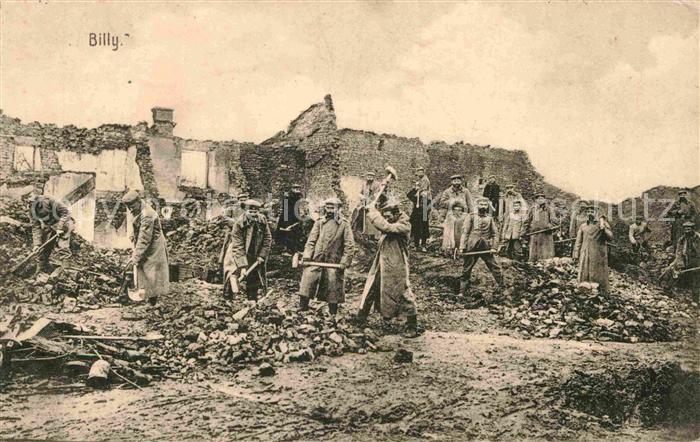 Billy  51-sous-Mangiennes Verdun Zerstörtes Haus