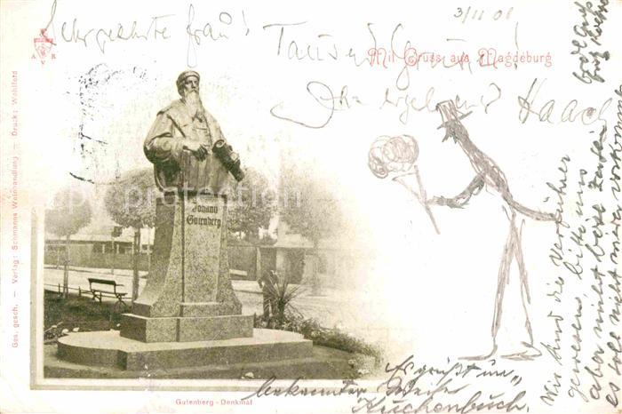 MAGDEBURG CITY Gutenberg Denkmal