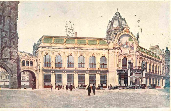 Praha Prahy Prague Novy Obecni dum u Prasne brany