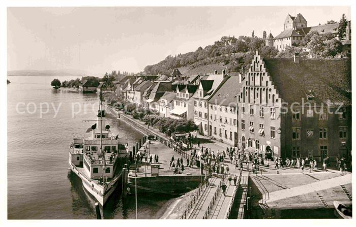 Dampfer Seitenrad Meersburg Bodensee Hafen