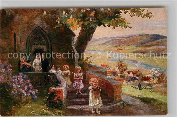 Kuenstlerkarte Paul Barthel Hochzeit