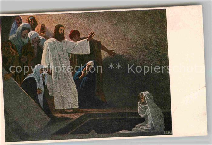 Kuenstlerkarte Gebhardt Fugel Die Erweckung des Lazarus