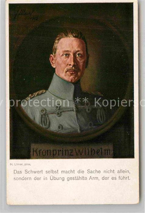 Kuenstlerkarte Hans Ulmer Kronprinz Wilhelm