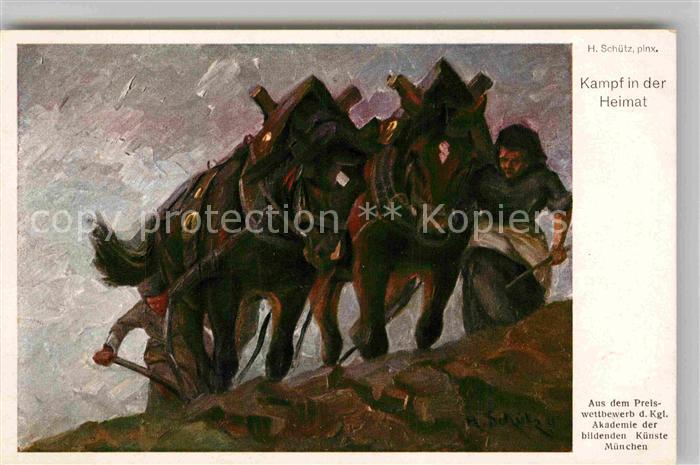 Kuenstlerkarte Heinrich Schütz Kampf in der Heimat