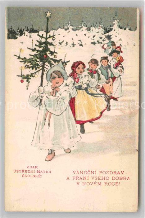 Weihnachten Kinder Trachten Tschechien