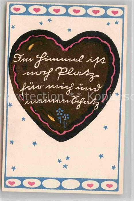 Lebensmittel Lebkuchenherz Spruch