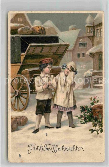 Weihnachten Kinder Wintermode Muff Litho