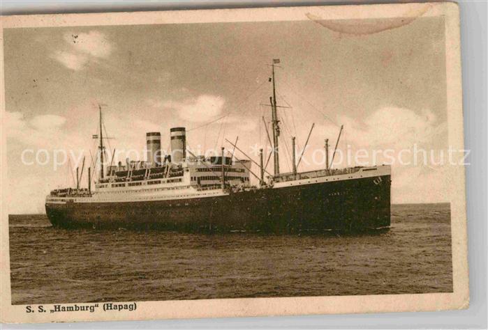 Dampfer Oceanliner S.S. Hamburg Hapag
