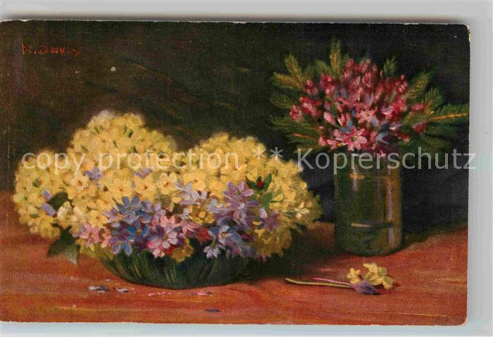 Kuenstlerkarte Nicolaus Davis Blumen