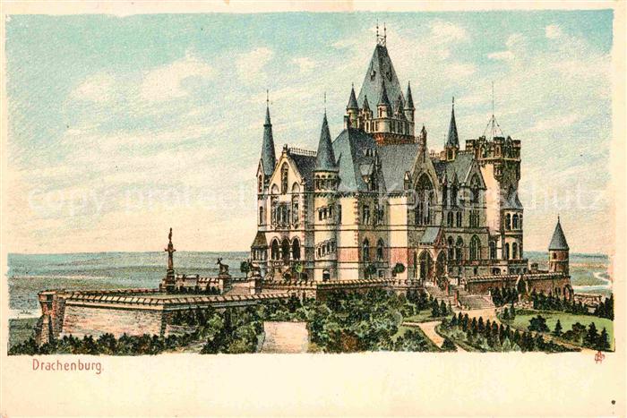 Koenigswinter Drachenburg Kuenstlerkarte