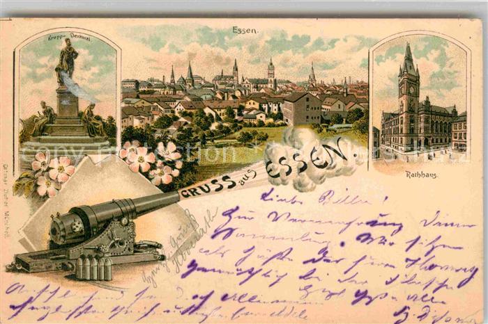 Essen Ruhr Rathaus Krieger Denkmal Panorama