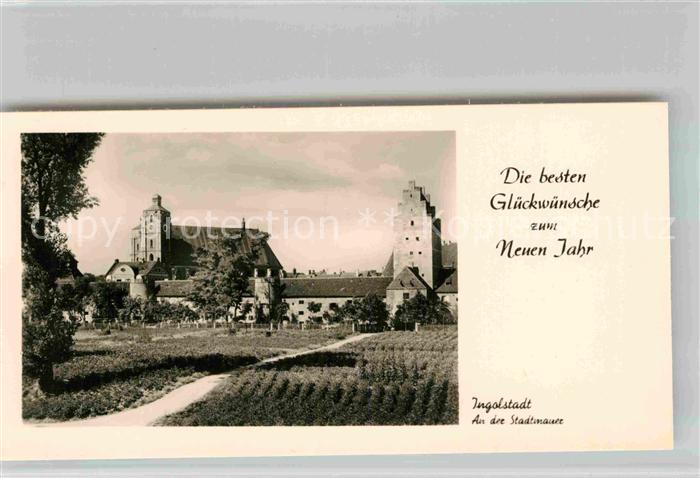 INGOLSTADT  CITY Stadtmauer Neujahrswuensche