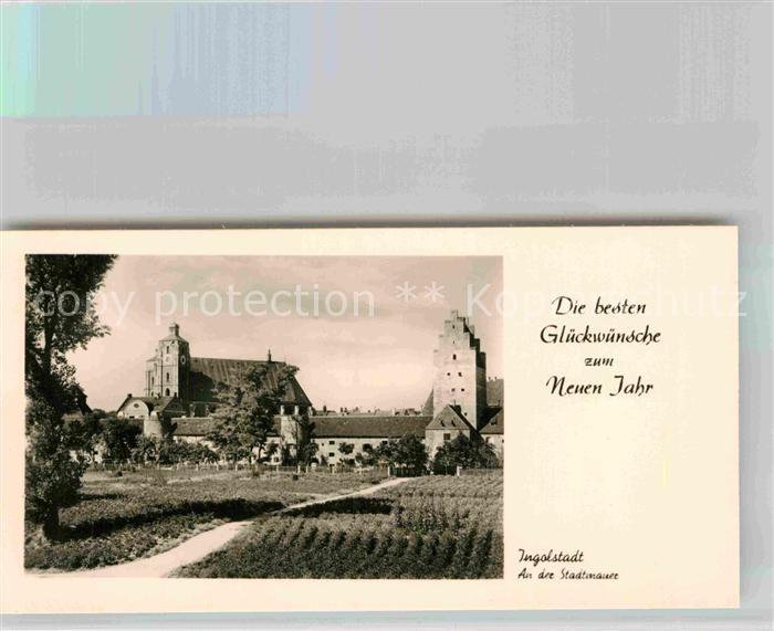 INGOLSTADT  CITY Stadtmauer Neujahrswuensche