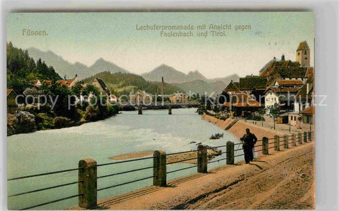 Fuessen Allgaeu Lechuferpromenade Faulenbach Tirol