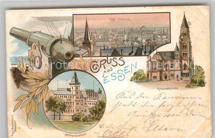 Essen Ruhr Kreuzeskirche Alfredusbad Panorama